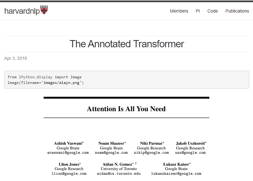 Annotated Transformer Post